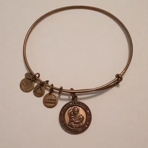 #753.    Alex And Ani Copper Toned Saint Anthony Bracelet. Size: 7 1/2